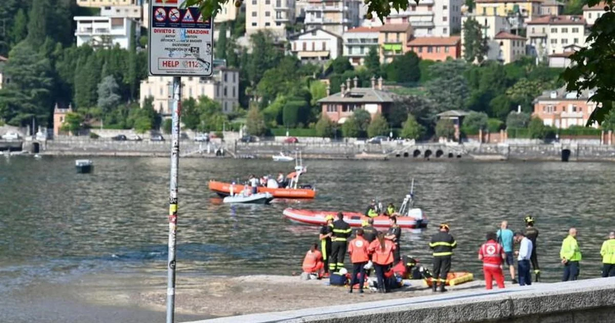 Buscas continuam no Lago de Como após turista holandês desaparecer ao salvar o filho em Menaggio