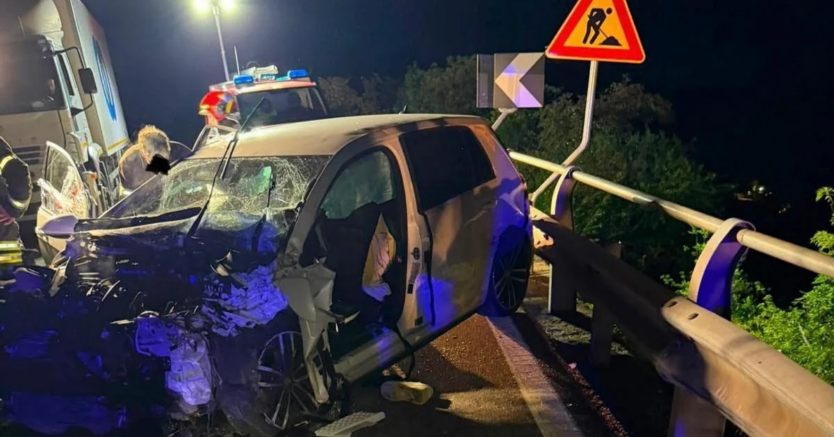 Susto em Cadine: jovem de 28 anos em estado gravíssimo após colisão frontal entre carro e caminhão frigorífico