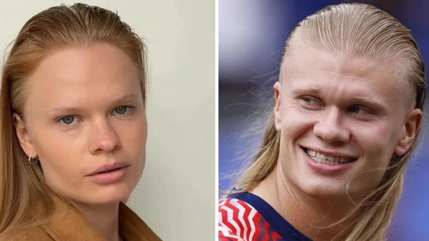 Modelo russa viraliza nas redes após internautas apontarem semelhança impressionante com Erling Haaland
