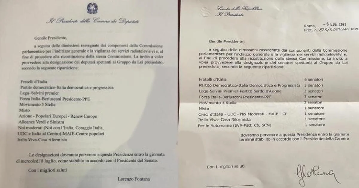 La Russa e Fontana exigem indicações até 8 de julho para recompor a Vigilanza Rai