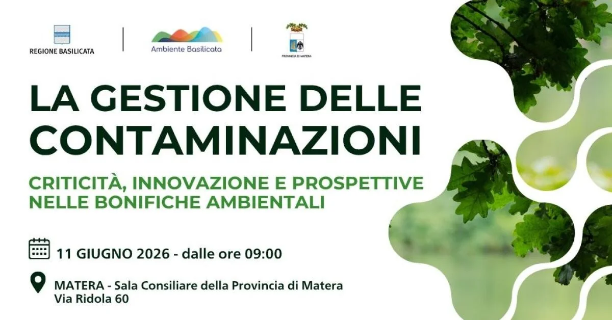 Matera sedia congresso nacional sobre a gestão das contaminações e perspectivas nas bonifiche ambientali