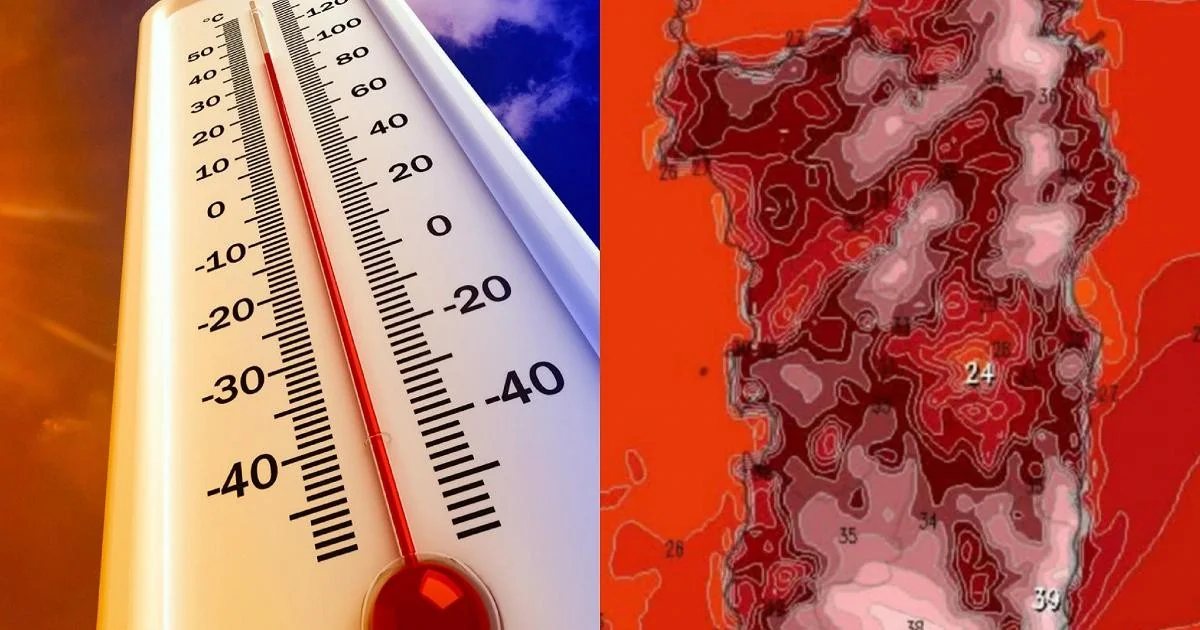 Onda de calor avança: 7 cidades com bollino rosso e até 44°C previstos na Sardenha