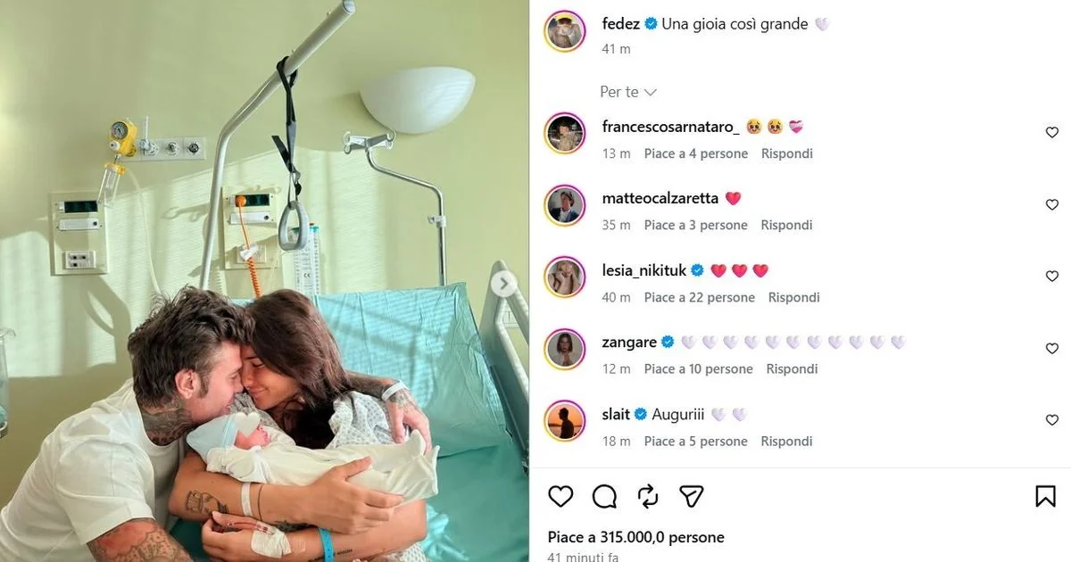 Fedez celebra o nascimento do filho Edoardo Lupo: luz e novo começo em Milão