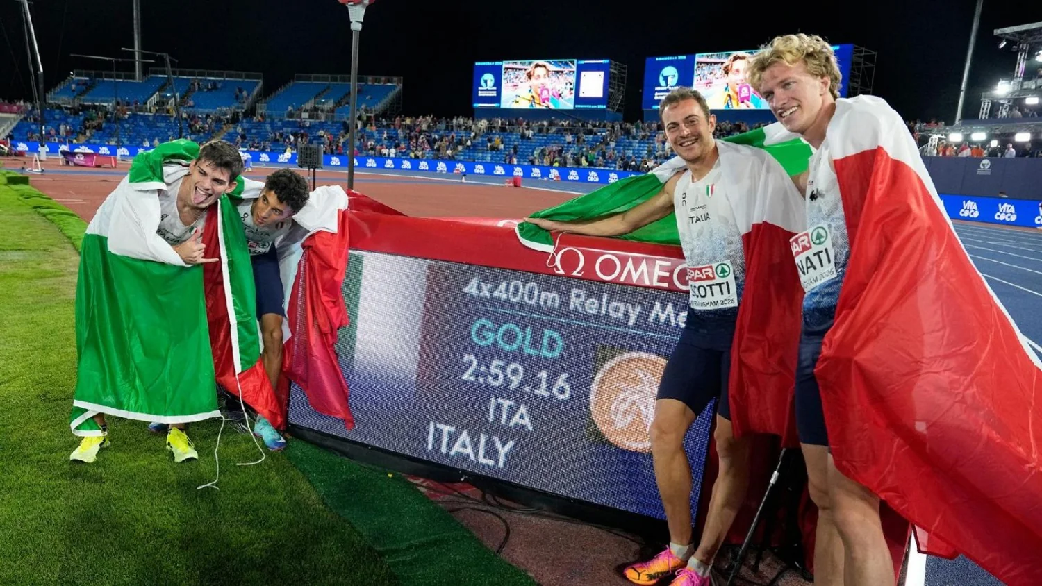 Itália consagra-se histórica nos Europeus de Atletismo: ouros de Iapichino e da 4x400 definem liderança em Birmingham