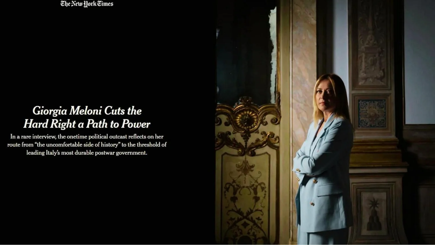 Giorgia Meloni ao New York Times: "Com Trump pensei que seria mais fácil" e a busca pela 'revolução do orgulho'