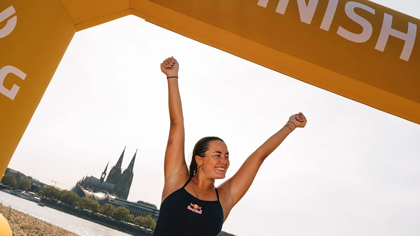 Nathalie Pohl completa mais de 200 km a nado do Meno ao Reno para alertar sobre segurança na água