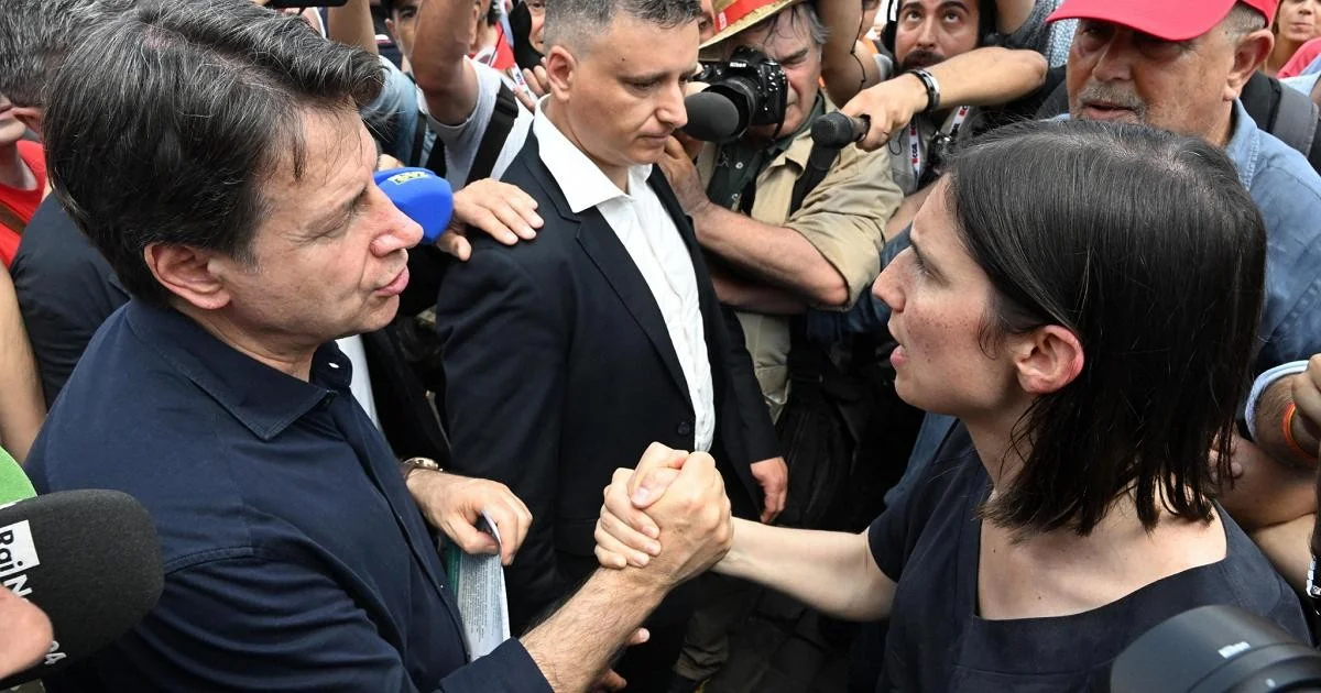 Schlein e Conte em Campo de' Fiori: trégua no almoço, mas o cardápio da coalizão continua dividido