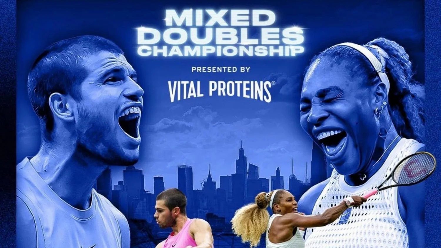 Serena Williams e Carlos Alcaraz formarão dupla no duplo misto do US Open