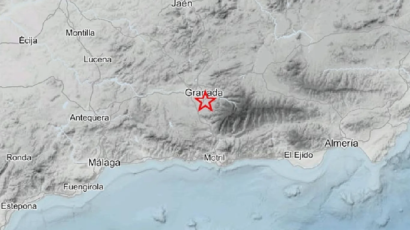 Terremoto de magnitude 3,7 sacode Granada com epicentro em La Zubia; atividade também atinge Almería