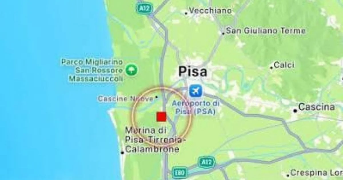 Forte tremor de magnitude 4.3 sacode norte da Toscana entre Pisa, Lucca e Massa Carrara
