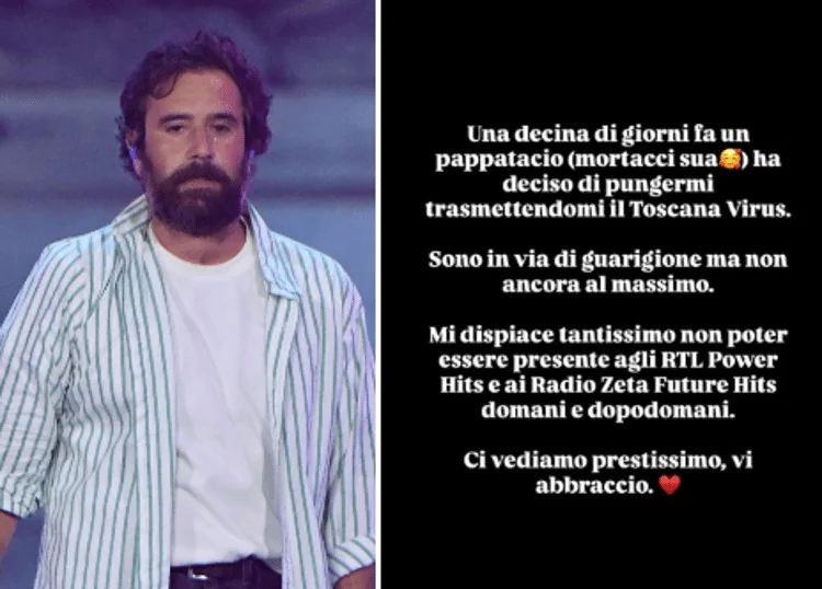 Tommaso Paradiso revela: picado por pappatacio e com o vírus da Toscana