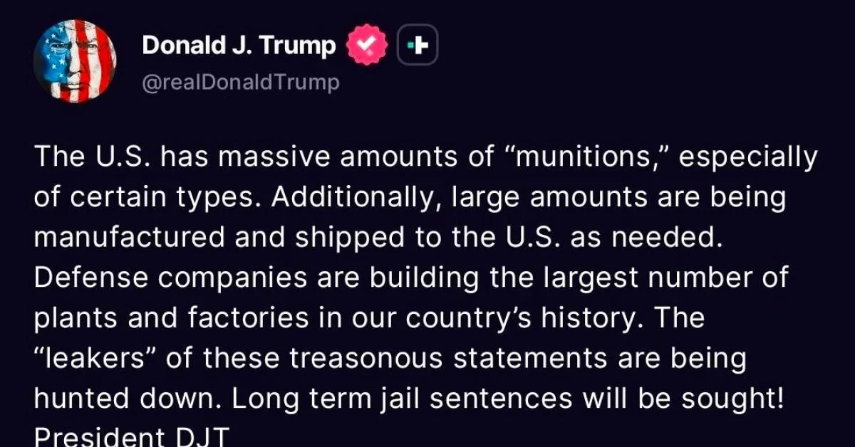 Trump ameaça jornalistas por vazamentos sobre estoques de mísseis: 'Quem espalhar fake news irá para a prisão'