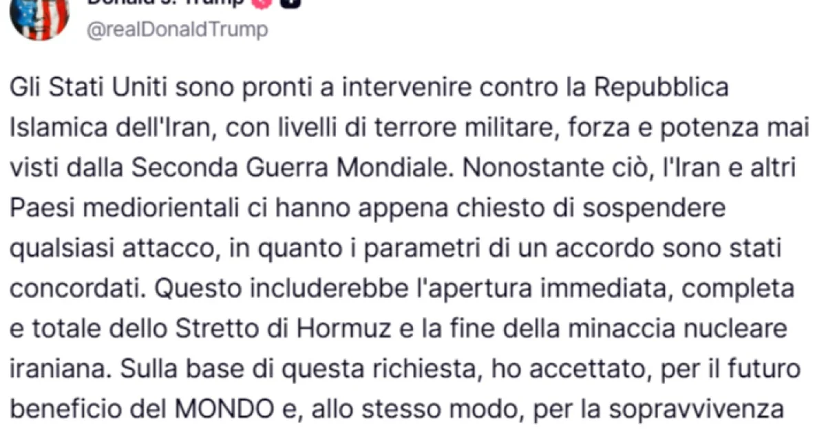 Trump suspende ataques ao Irã sob condição de acordo rápido; Teerã adverte: "Responderemos a qualquer agressão"