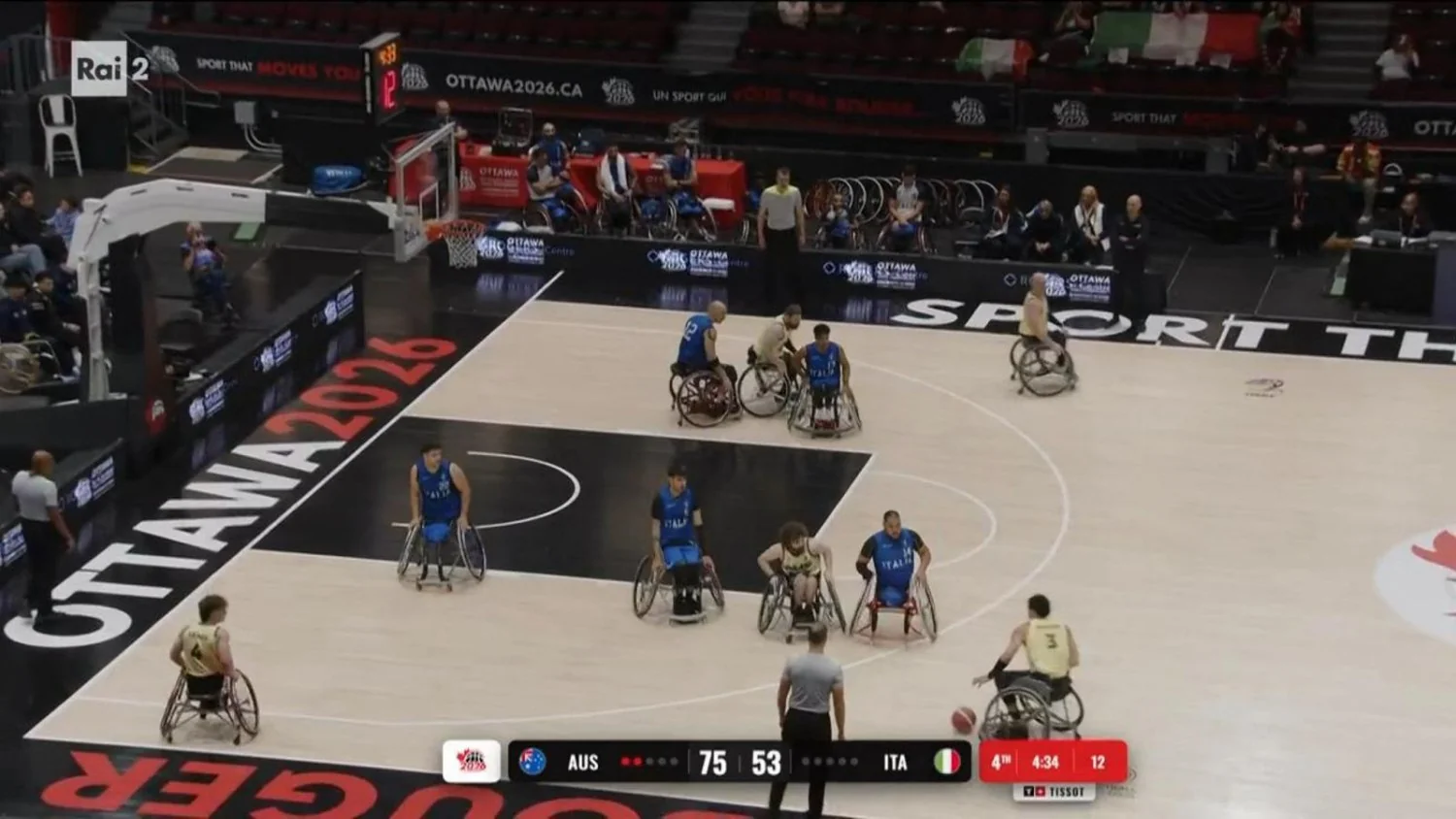 Itália conquista prata histórica no basquete em cadeira de rodas nos Mundiais de Ottawa