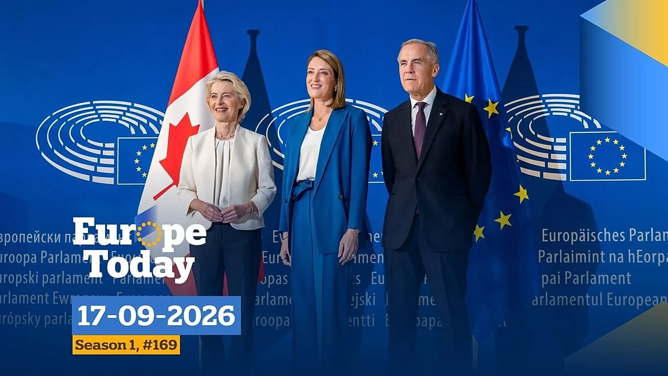 Metsola analisa na Euronews enquanto Carney fala no Parlamento Europeu sobre proposta de von der Leyen e a ameaça de tarifas de Trump