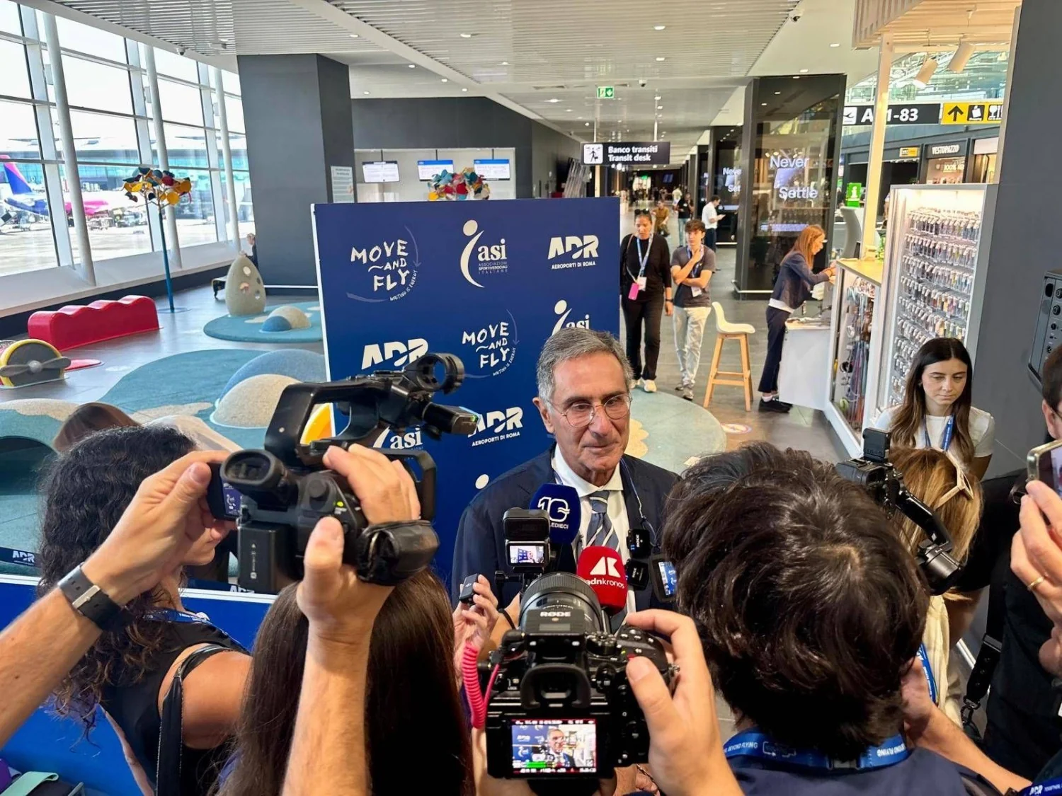 Move & Fly: projeto leva esporte aos terminais T1 e T3 de Fiumicino e pode se expandir internacionalmente