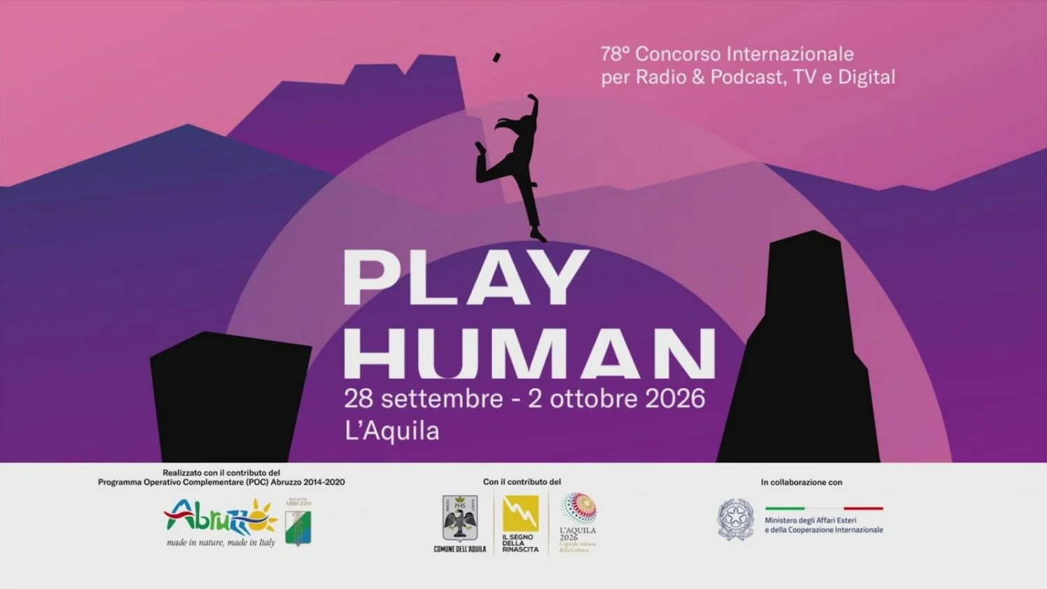 Prix Italia 2026 chega a L'Aquila: o humano no centro da criatividade com o lema Play Human