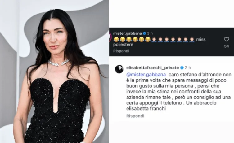 Stefano Gabbana e Elisabetta Franchi: farpas públicas após red carpet em Veneza