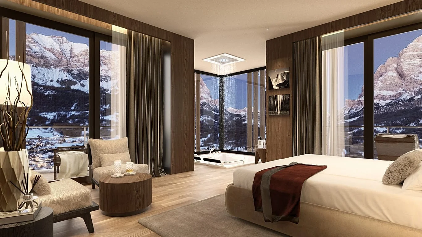 The First Cortina: hotel de luxo onde todos os quartos têm vista para as Dolomitas