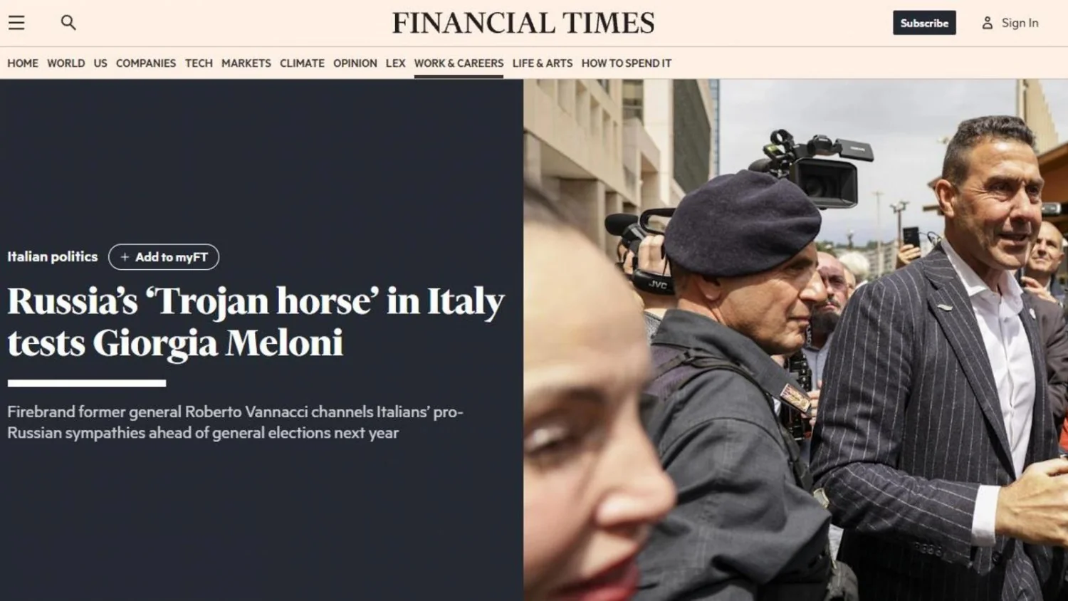 Vannacci, o 'cavalo de Troia' russo que pode colocar Meloni à prova