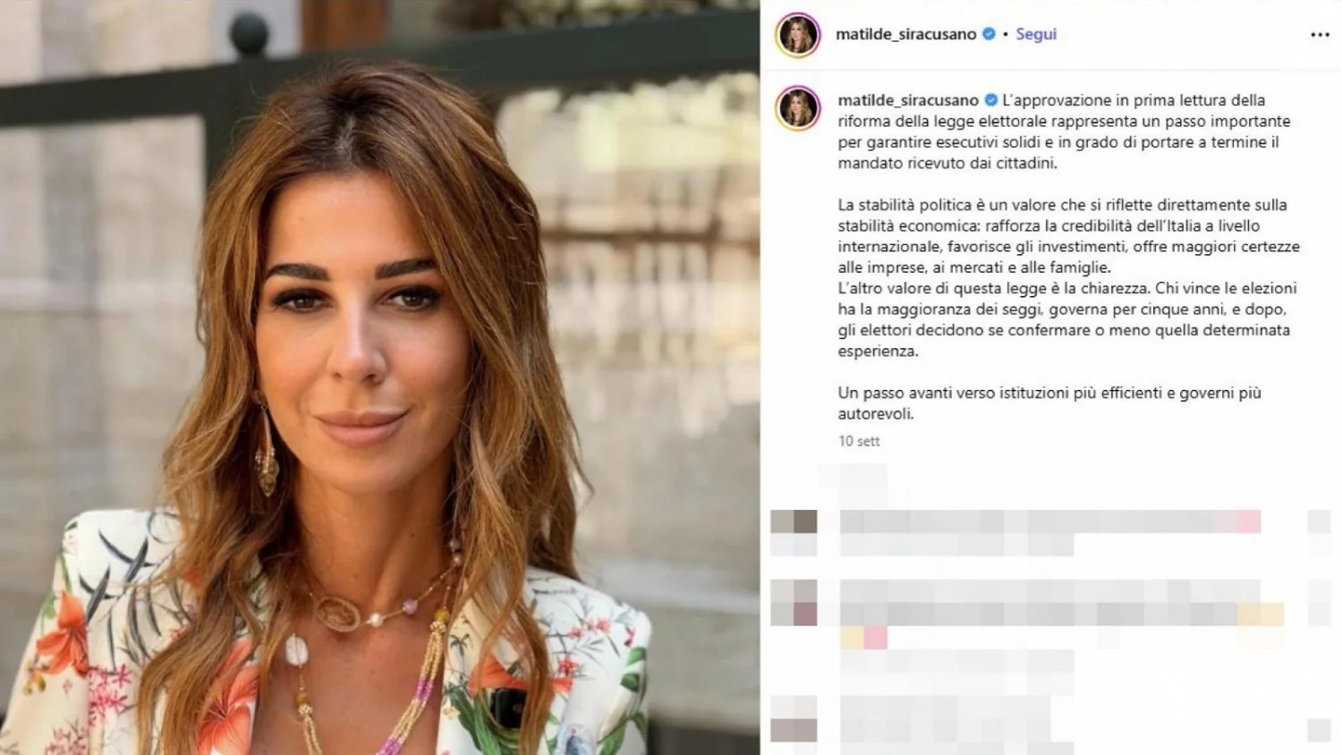 Vannacci publica foto retocada de Matilde Siracusano com IA e provoca revolta na Forza Italia
