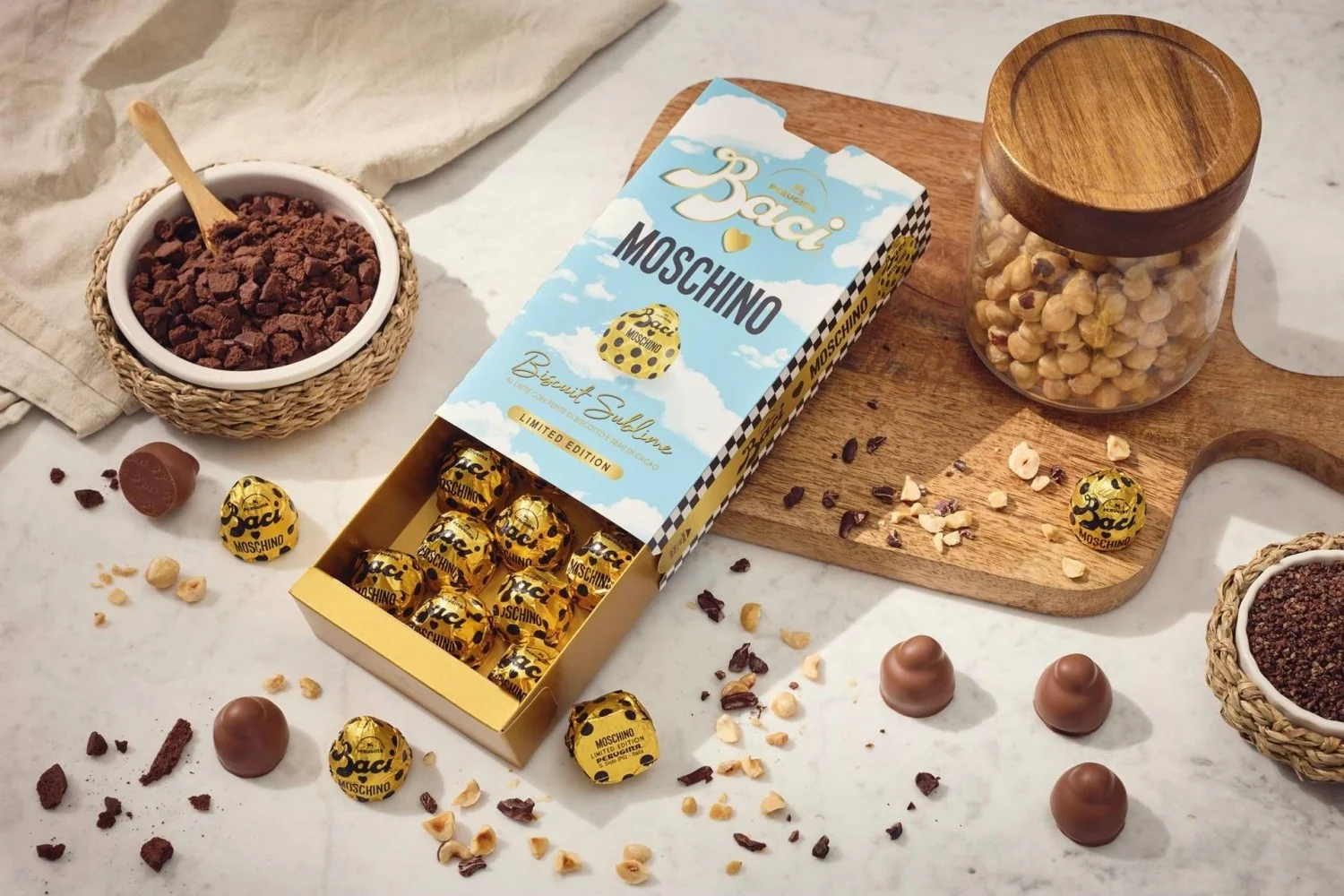 Baci Perugina x Moschino: Limited Edition Biscuit Sublime une moda e sabor em edição exclusiva