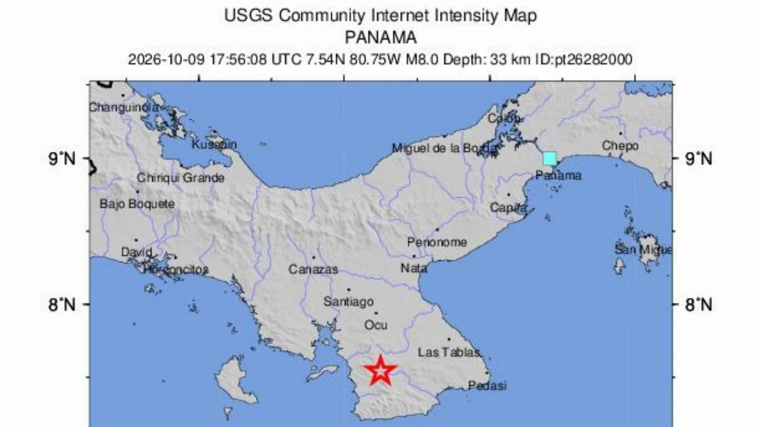 Terremoto de magnitude 7,6 atinge Panamá; alerta de tsunami no leste do Pacífico