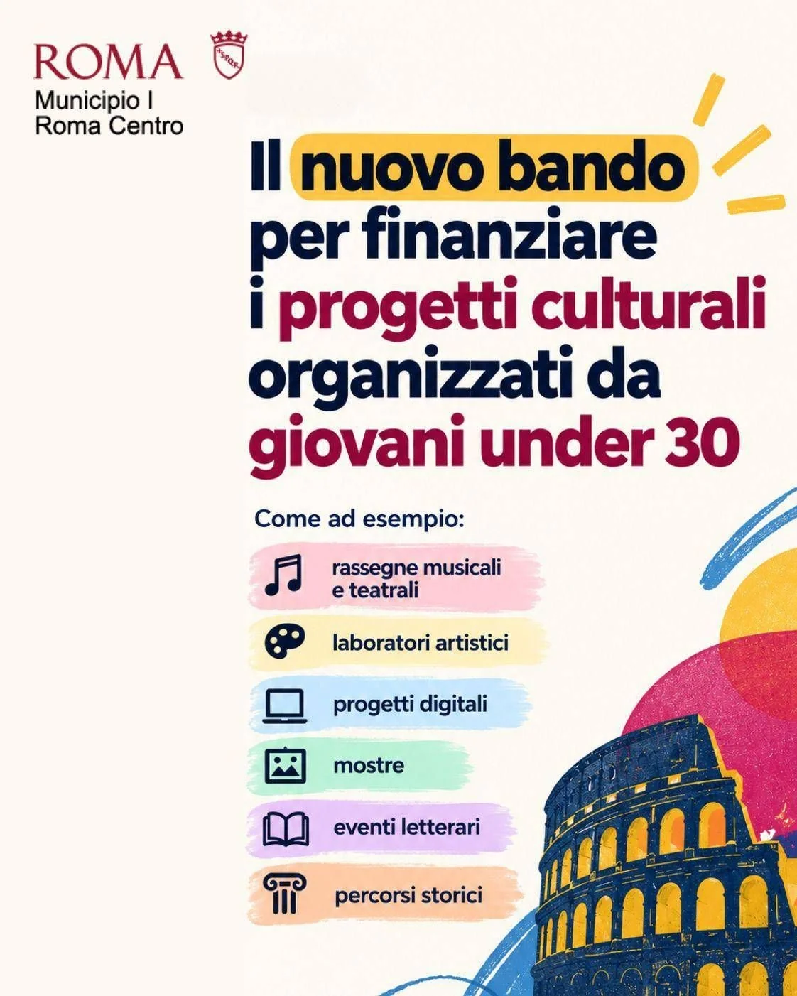 Roma lança edital do I Município com €30.000 para projetos culturais de jovens under 30