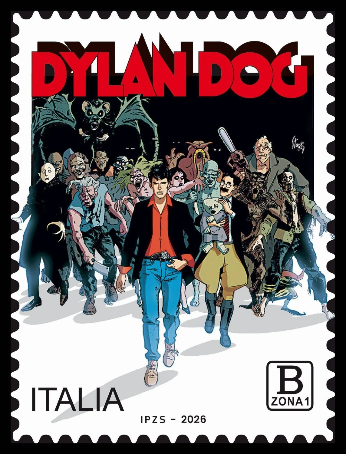 Selo celebra 40 anos de Dylan Dog: homenagem filatélica de Poste Italiane