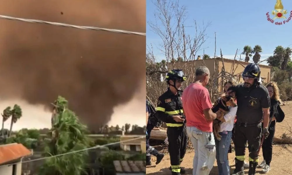 Dupla tromba d'aria atinge Marsala e Petrosino: crianças feridas, escola destruída e cão resgatado