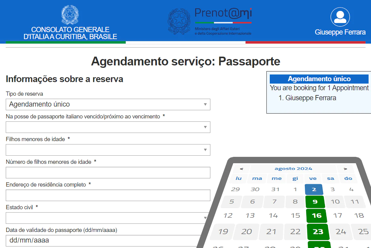 Monitoramento de Vagas no Consulado Italiano: Como Funciona o Prenotamifácil