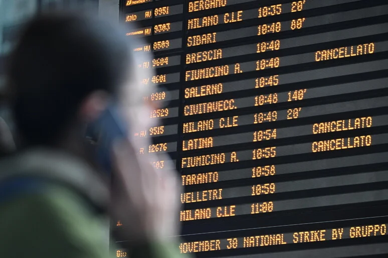 Greves em toda a Itália: Aeroportos, Trens e Rodovias afetados em Dezembro