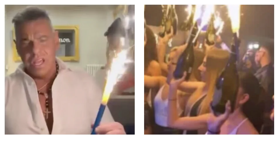 Davide Lacerenza fotografado com sparklers em discoteca e se posiciona contra as 'fiammelle' após onda de críticas
